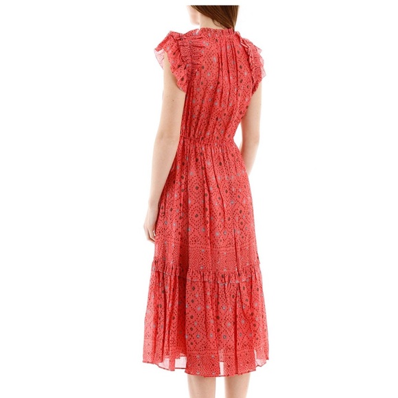 Ulla Johnson Linnea midi dress in hibiscus - Picture 5 of 11